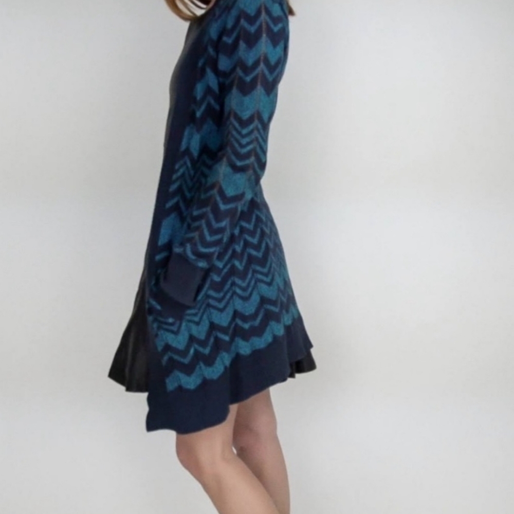Missoni for Target Navy & Blue Zig Zag Chevron Long Cardigan Sweater